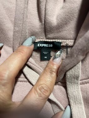Express Blush Pink Hooded Pullover